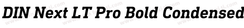 DIN Next LT Pro Bold Condensed Ital字体转换
